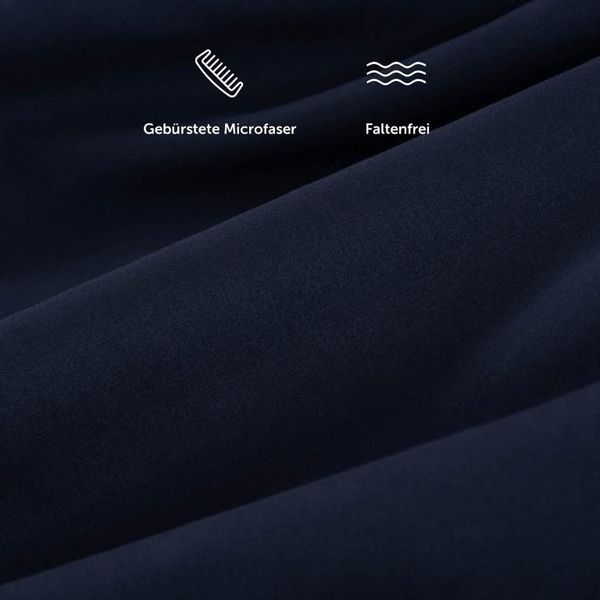 Blumtal® Spannbettlaken 120x190 cm 2er Pack - Bettlaken 120x190 Spannbettlaken aus Microfaser - Spannbetttuch 120x190 im 2er Set - Spannbettuch 120x190 - Leintuch 120x190 - Dark Ocean Blue - Blau Bild 4
