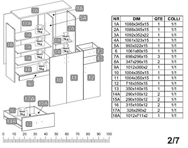 Kommode Olfen / Optimus , Holzwerkstoff , Holzfarben , 109 x 112 x 35 cm Bild 3