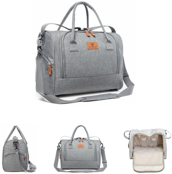 Cangaroo Wickeltasche Jossie Wickelunterlage, Reißverschluss, Gurt verstellbar grau