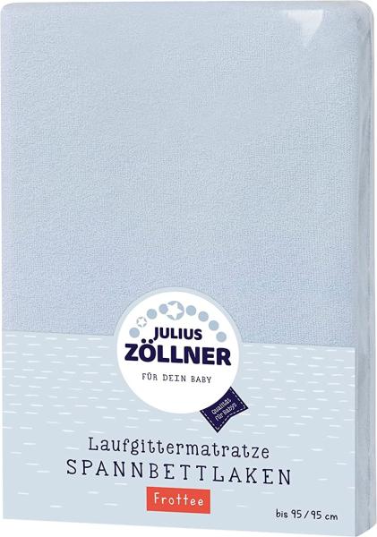 Julius Zöllner Spannbetttuch für Laufgittermatratze Frottee uni hellblau 95/95