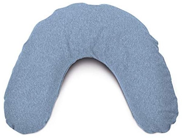 Theraline Bezug für Nackenkissen mittel Melange blau-grau Bamboo