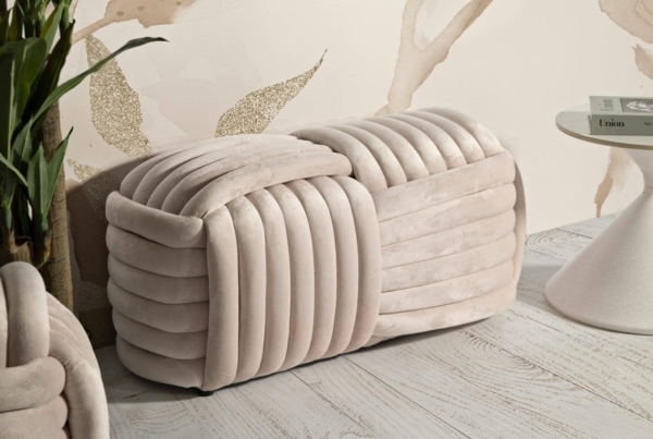 Dmora Bank Marokopa 90 x 45 x 45h cm Rosa, Belastbar bis 150 kg