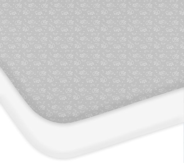 Chicco Spannbettlaken für Beistellbett Next2Me, 2er Pack 85x50 cm