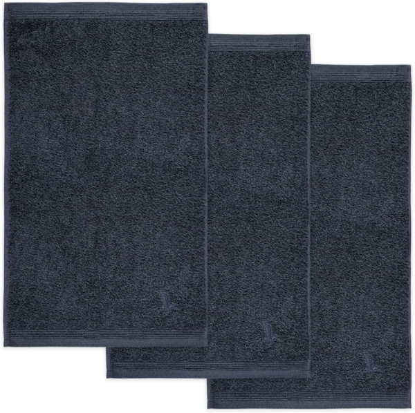 möve Superwuschel Gästetuch 30x50 cm aus 100% Baumwolle, dark grey 3er Set