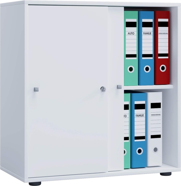 VCM Büroschrank Lona 913945 Buche B. 70 x H. 73 x T. 37 cm