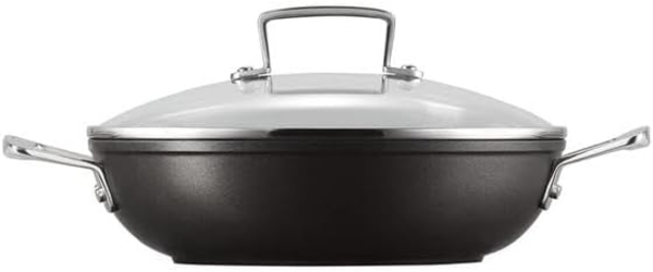 Le Creuset Aluminium-Antihaft Profipfanne mit Deckel, 30,0 cm