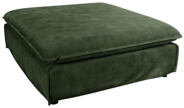riess-ambiente Sitzhocker HEAVEN 100cm dunkelgrün · Hussensofa inkl. Kissen & abnehmbaren Bezug (Einzelartikel, 1 St), Wohnzimmer-Hocker · Samt-Bezug · Federkern-Polsterung · Landhausstil