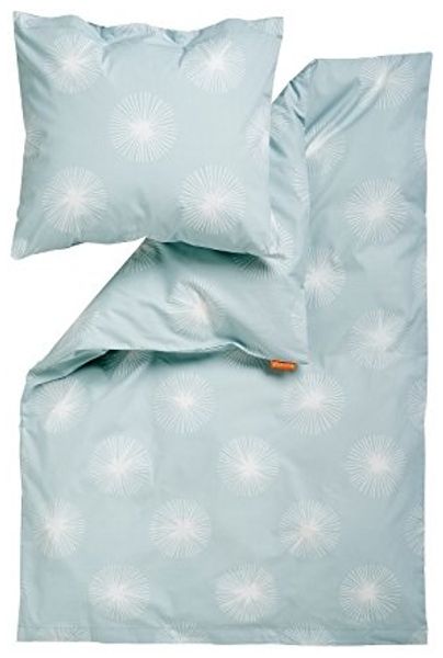 Leander 'Junior Flora' Kinderbettwäsche misty blue, 100x135 cm