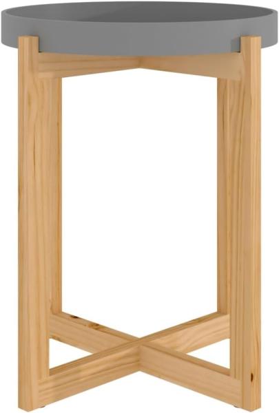 vidaXL Couchtisch Grau 41 x 41 x 48,5 cm Holzwerkstoff & Massivholz Kiefer