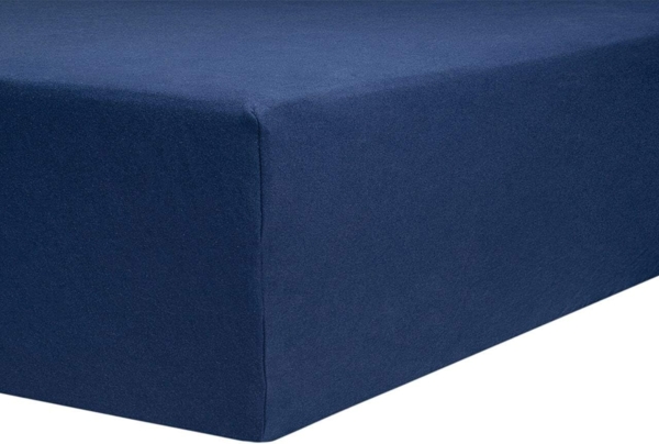 AVANTGARDE Premium Topper - Spannbettlaken - 140x200-160x220 cm - extra niedriger Steg - für Boxspringbett - Topperauflage - Spannbetttuch Jersey Baumwolle (14 Dunkelblau, Topper 140x200-160x220 cm) Bild 4
