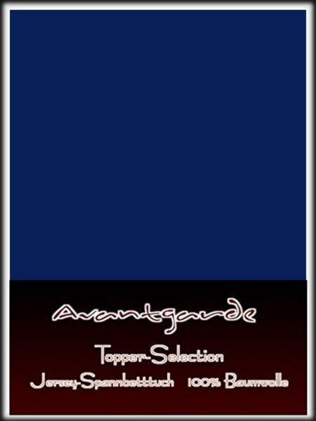 AVANTGARDE Premium Topper - Spannbettlaken - 140x200-160x220 cm - extra niedriger Steg - für Boxspringbett - Topperauflage - Spannbetttuch Jersey Baumwolle (14 Dunkelblau, Topper 140x200-160x220 cm) Bild 3