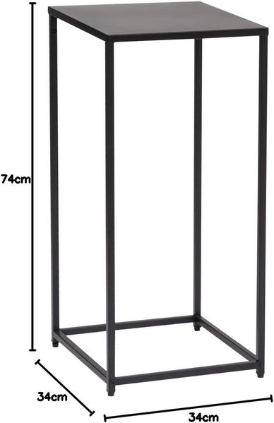 Atmosphera – Gota Beistelltische, 2er-Set, schwarzes Metall, Höhe 74 cm – für Wohnzimmer, Schlafzimmer, Beistelltisch Bild 3