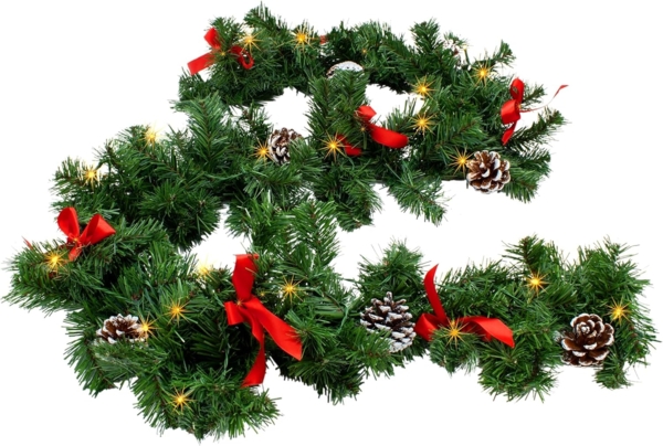 Spetebo LED-Girlande oder Kranz in verschiedenen Größen, 35-flammig, mit Timer Funktion