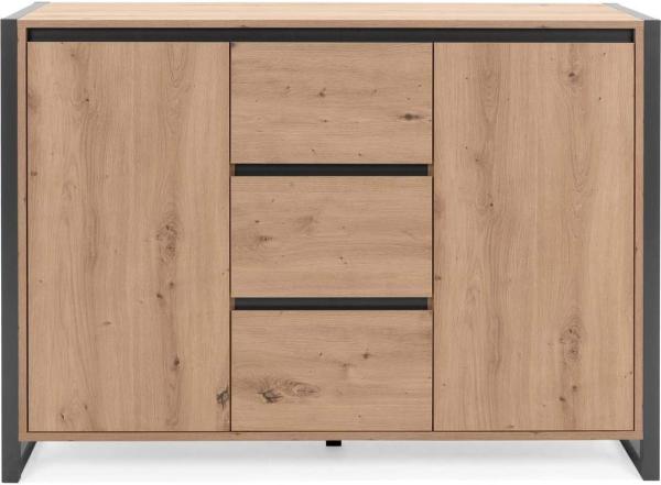 Kommode >Arvada< in Artisan Eiche aus MDF - 120x88x40cm (BxHxT)