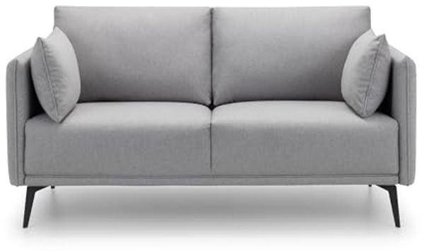 Julian Bowen Rohe 2-Sitzer-Sofa, Platingrau