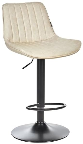 Set mit 2 Barstühlen DUBROVNIK Kunstleder drehbar Helles Beige