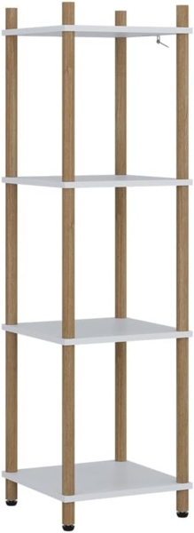 Eckregal Bivio Weiß/Kiefer 30 x 102.5 cm 4 Ablageflächen Vicco