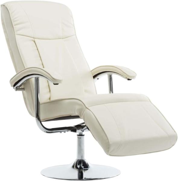 vidaXL TV-Sessel Creme Kunstleder 248590