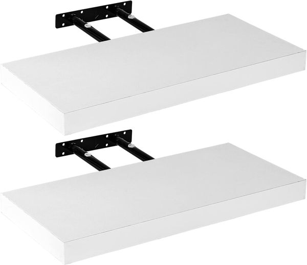 STILISTA® Wandboard 2er Set "Volato" Länge 50 cm Weiß