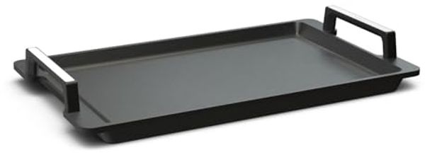 Hoffmann Germany Teppanyakiplatte Grillplatte Aluguss eckig 41x24 cm mit Griffen – Made in Germany, Aluguss (1-tlg, 1x Teppanyakiplatte 41x24 cm + Silikon-Füße), Teppanyaki, Antihaft, backofenfest bis 240°C, Induktion