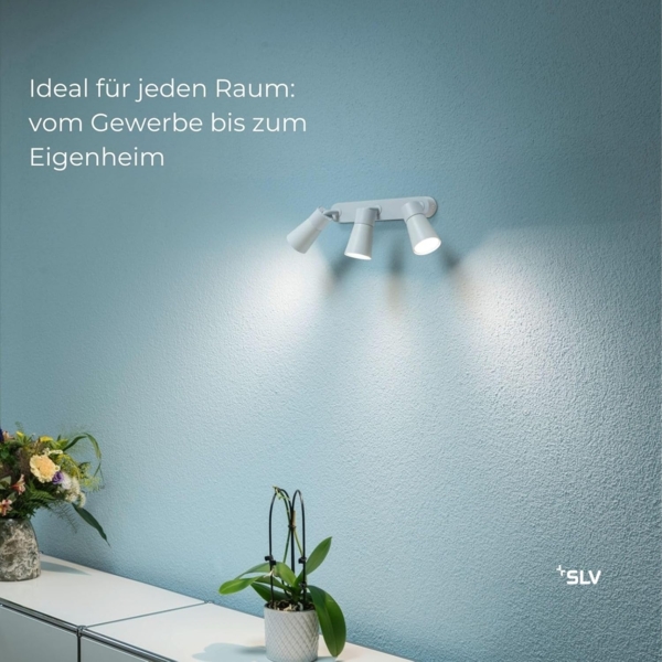 SLV PURI 2.0 Dome, Wand- und Deckenaufbauleuchte, Schalter, rechteckig, 1x max. 6W GU10, schwarz - Wand- und Deckenleuchten Bild 4