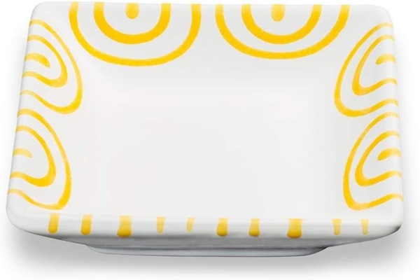Gmundner Keramik Gelbgeflammt, Snackschale (11x11cm)