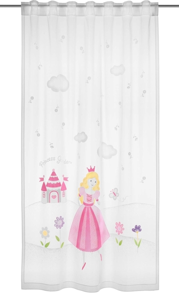 Clever-Kauf-24 Gardine Schlaufenschal Prinzessin BxH 140x245cm mit verdeckte Schlaufen