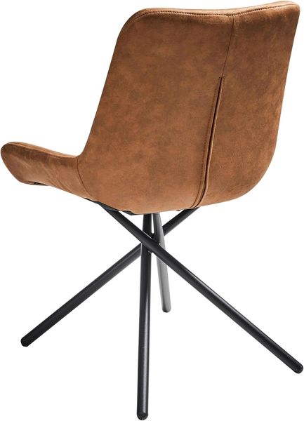 Esszimmerstuhl 2er Set HAILEY Kunstwildleder Goldbraun Bild 5