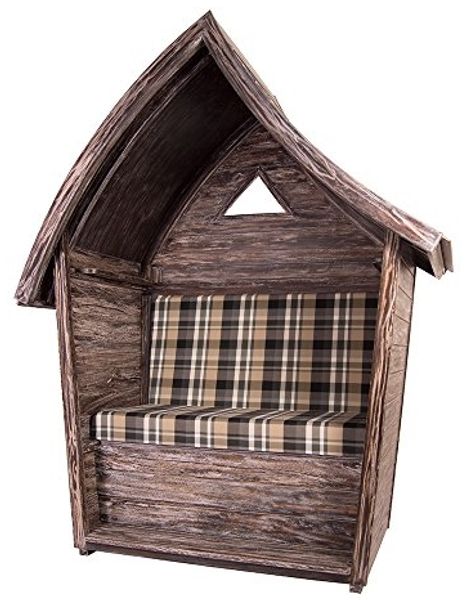 Mahagoni Laubenbank "Hexenhütte"
