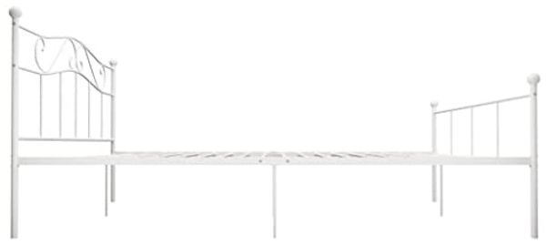 vidaXL Bettgestell Weiß Metall 200×200 cm [284522] Bild 5