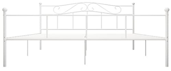 vidaXL Bettgestell Weiß Metall 200×200 cm [284522] Bild 4