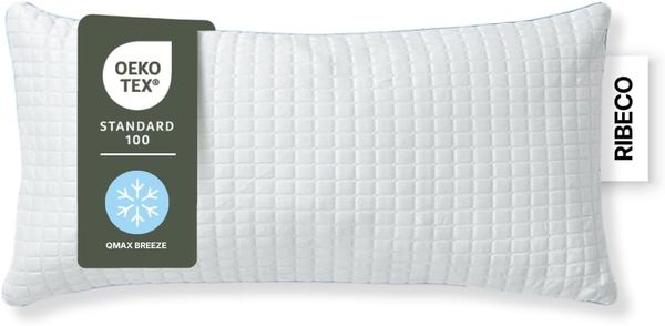 RIBECO Kopfkissen Olaf, Füllung: Polyester, Bezug: Baumwolle & Polyester, mit kühlender Sommer- und weicher Winterseite!
