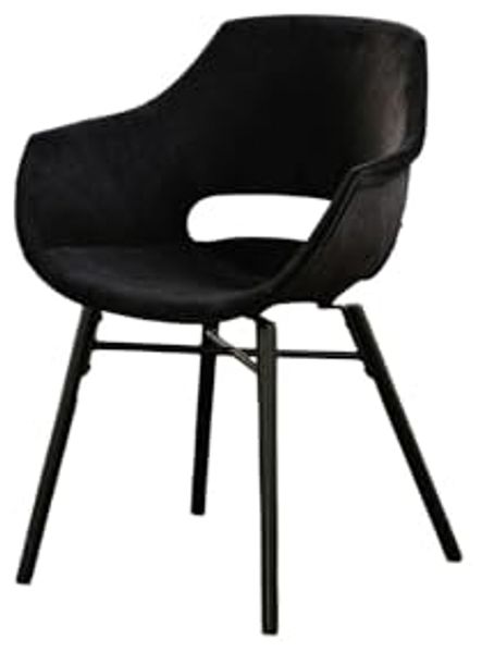 KAWOLA Stuhl ZAJA Esszimmerstuhl Velvet schwarz 82 x 59 x 57 cm