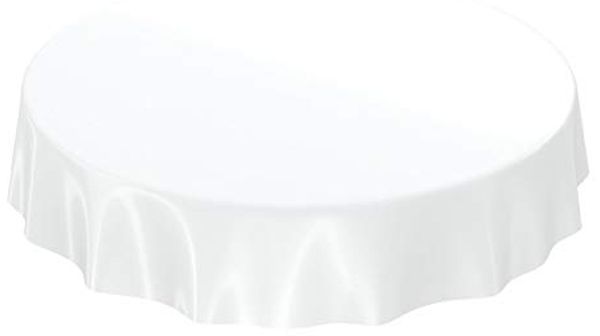 ANRO Tischdecke abwaschbar Wachstuch-Tischdecke Gartentischdecke (Einzelstück 1-tlg), wasserabweisend Einfarbig Weiß 100x140cm