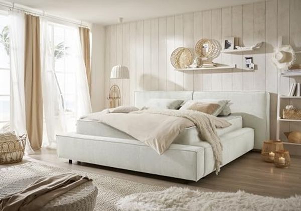 Calais Polsterbett 180x200 – Zeitloses Design mit Premium-9-Zonen-Matratze, Duo-Wendefunktion & hohem Schlafkomfort