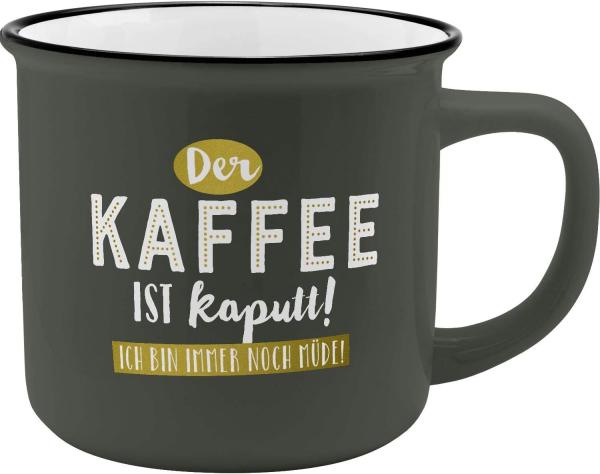 Sheepworld Becher, Der Kaffee ist kaputt!, 10,5 x 6,9 x 7,5 cm