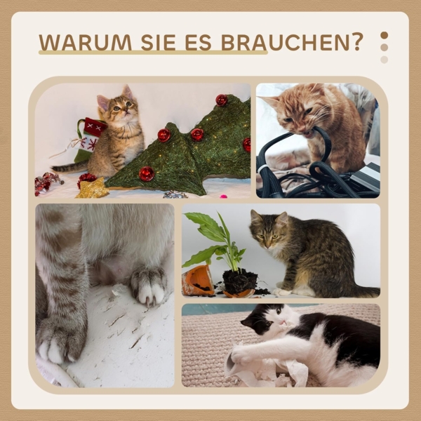 PawHut Kratzbaum Kleiner Katzenbaum mit Katzenhöhle, Liegeplattform, Geeignet für Katzen bis 5 kg Bild 5