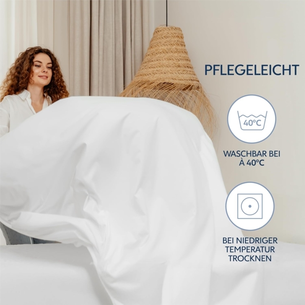 Dreamzie - Spannbettlaken 80x200 | Mikrofaser Weich – Für Dicke Matratzen – Oeko-Tex | Komfort, Atmungsaktivität, Pflegeleicht – Weiß Bild 5