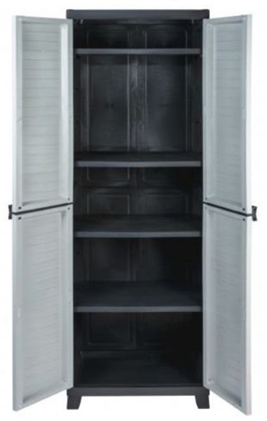 Kreher Mehrzweckschrank Kunststoffschrank der Elite Serie mit 4 verstellbaren Einlegeböden