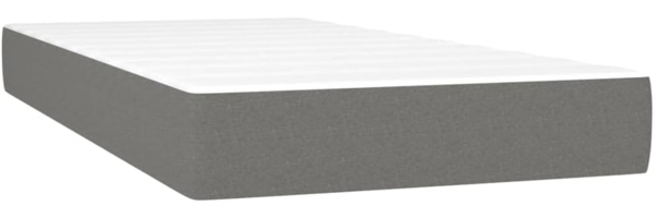 vidaXL Boxspringbett mit Matratze & LED Dunkelgrau 90x200 cm Stoff 3133366 Bild 5