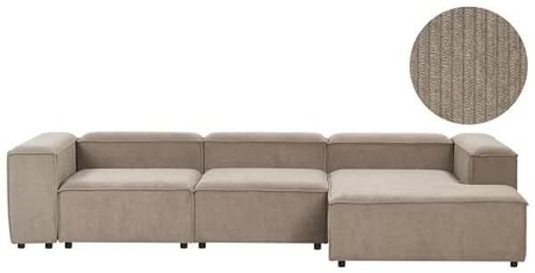 Linksseitiges Ecksofa ARDAL Taupe Linksseitig