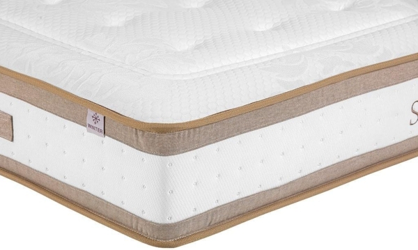 Vente-unique - Bett - 160 x 200 cm - Polsterbettgestell - Hybridmatratze 7-Zonen Taschenfederkern & Memoryschaum - Höhe 28 cm - MEYANI von YSMÉE Bild 3