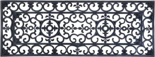 Esschert Design Fuß Matte Tür Abtreter Gummi XL 120 cm extra groß Indoor Outdoor