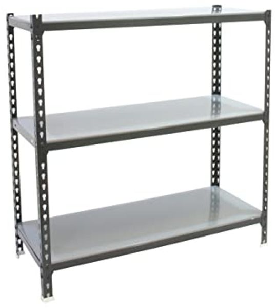 Simon Rack Simonclick Metallregal, 900 x 1000 x 400 mm, 3 Metallböden, 180 kg Biegepunkt, Lagerregale, Anthrazit/Galve