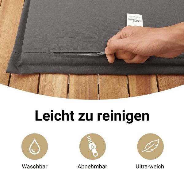 vidaXL 14-tlg. Garten-Sofagarnitur mit Kissen Grau Poly Rattan 3257138 Bild 6