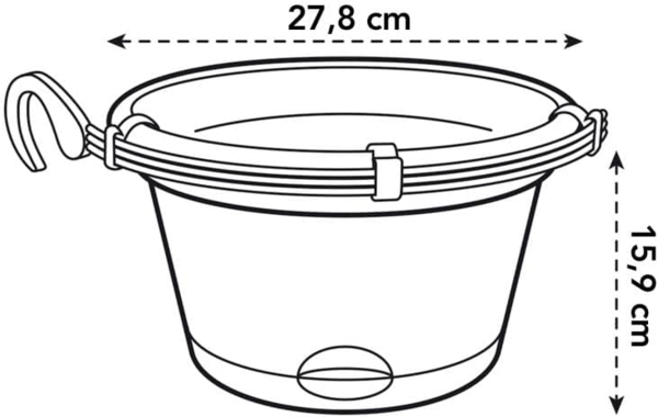 Elho Hängeampel Green Basics schwarz Ø 28 cm Bild 4