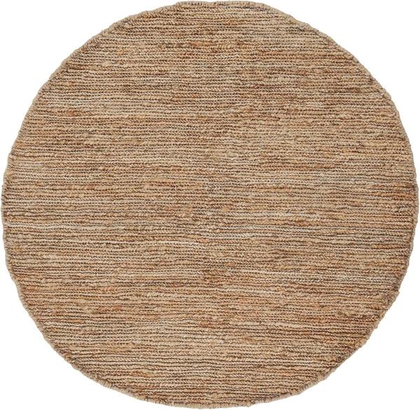 carpetfine Teppich Nala Juteteppich Naturfaser, rund, Höhe: 9 mm, wendbar, aus 100% Jute, in vielen Größen und Formen, quadratisch, rund