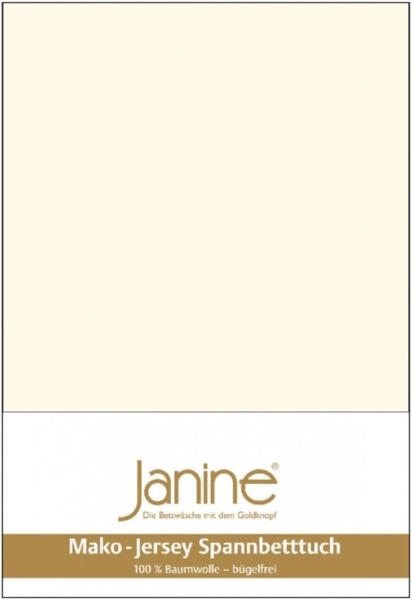 Janine Spannbetttuch 5007 Mako Jersey 90/190 bis 100/200 cm Natur Fb. 07