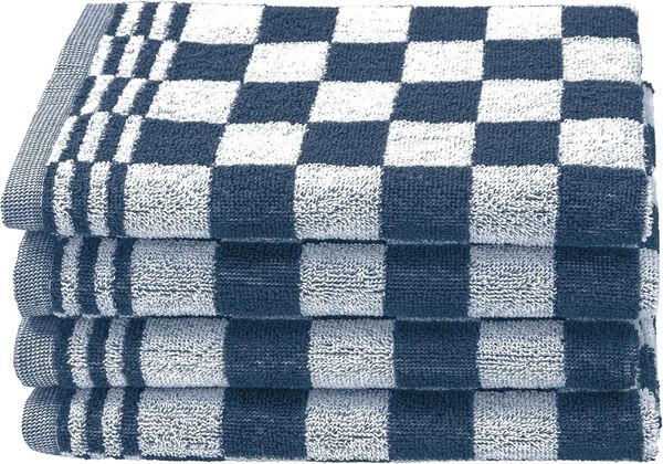 ZOLLNER Geschirrtuch, (Set, 4-tlg), 50 x 50 cm, 100% Baumwolle, vom Hotelwäschespezialisten