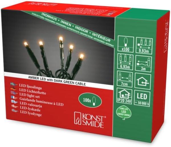 KONSTSMIDE No. 6354-820 Micro LED Lichterkette 100 bernsteinfarbene Dioden IP20